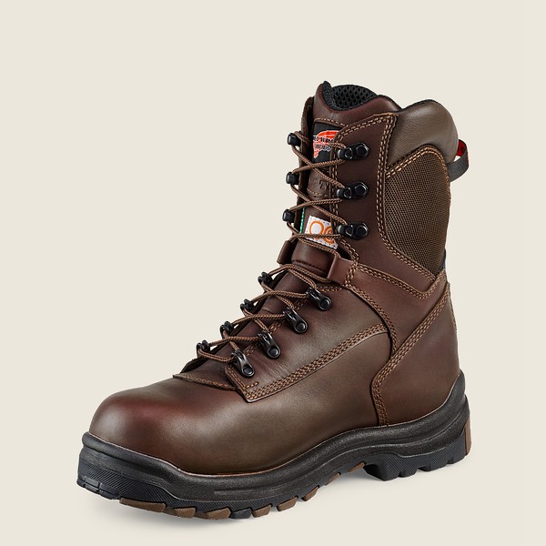 Red Wing Safety Boots Mens Black/Brown - King Toe® - 8-inch Insulated Waterproof Csa Toe - 2374681-I